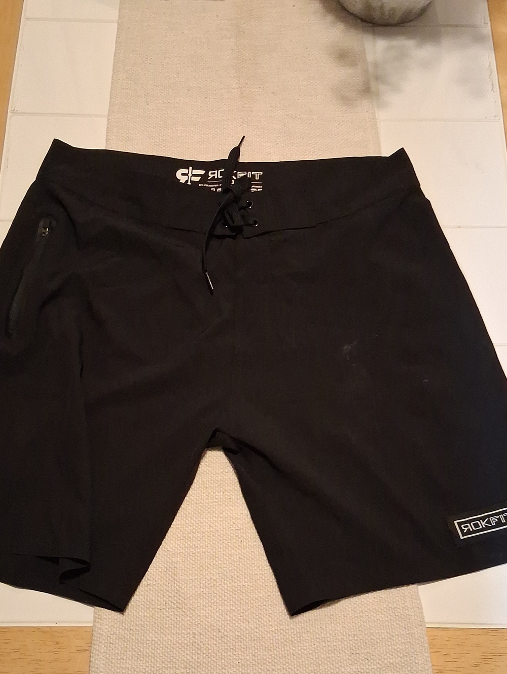 RokFit Men's Black Swim Board Shorts Size 32